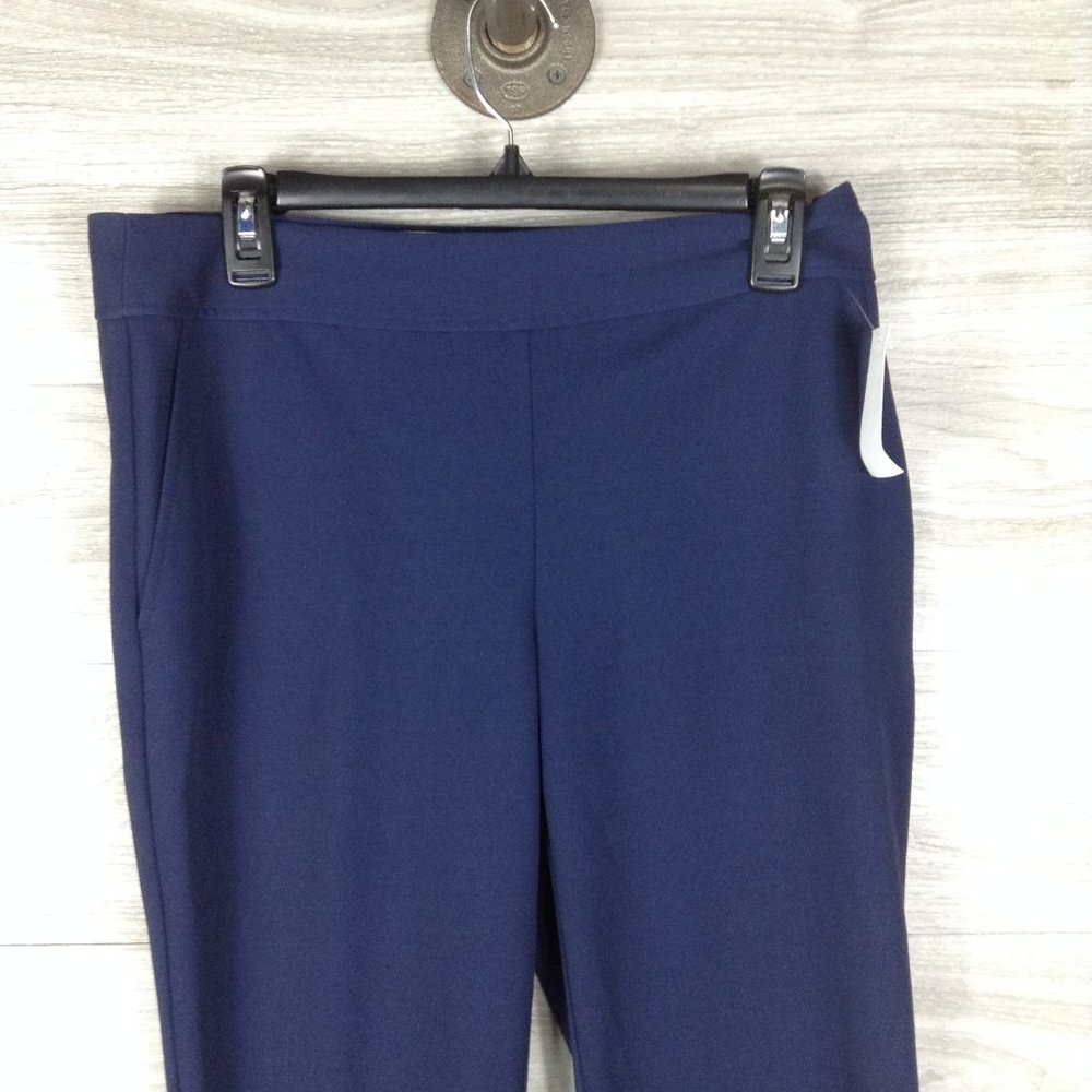 Grey Jason Wu Navy Cropped Flare Leg Pants - Picture 5 of 8